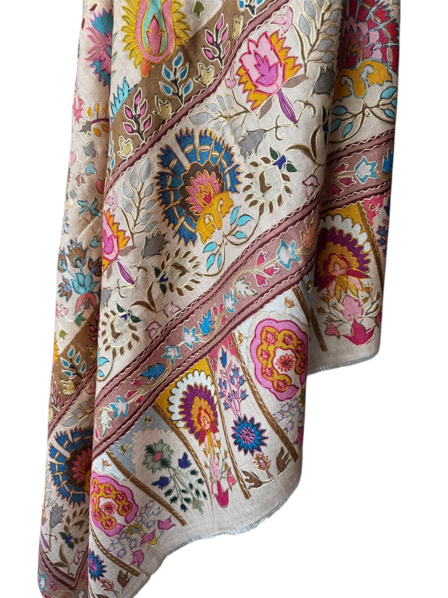 Cashmere Wool Kalamkari Shawl