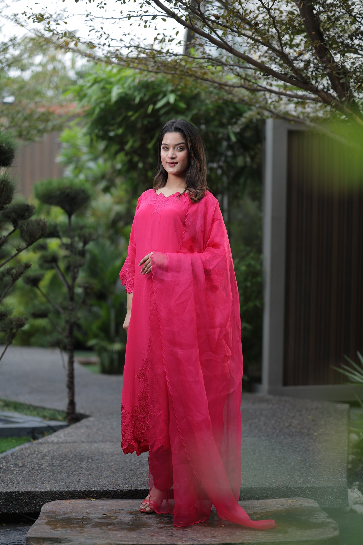 Crepe Kurta Set With Duppatta