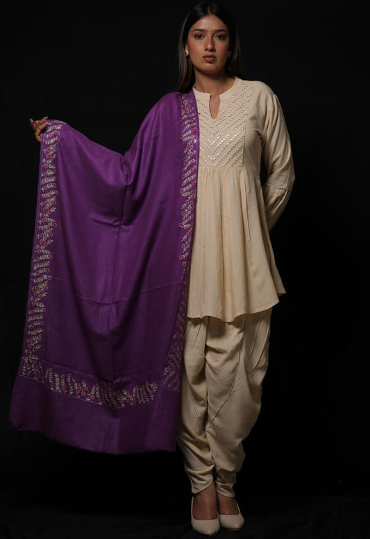 Purple Pashmina stole